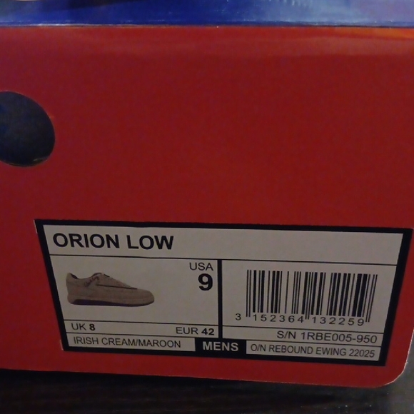 Ewing Orion Low Cream Maroon Sneakers Mens 9 Womens 10.5 NWBOX - Picture 10 of 10